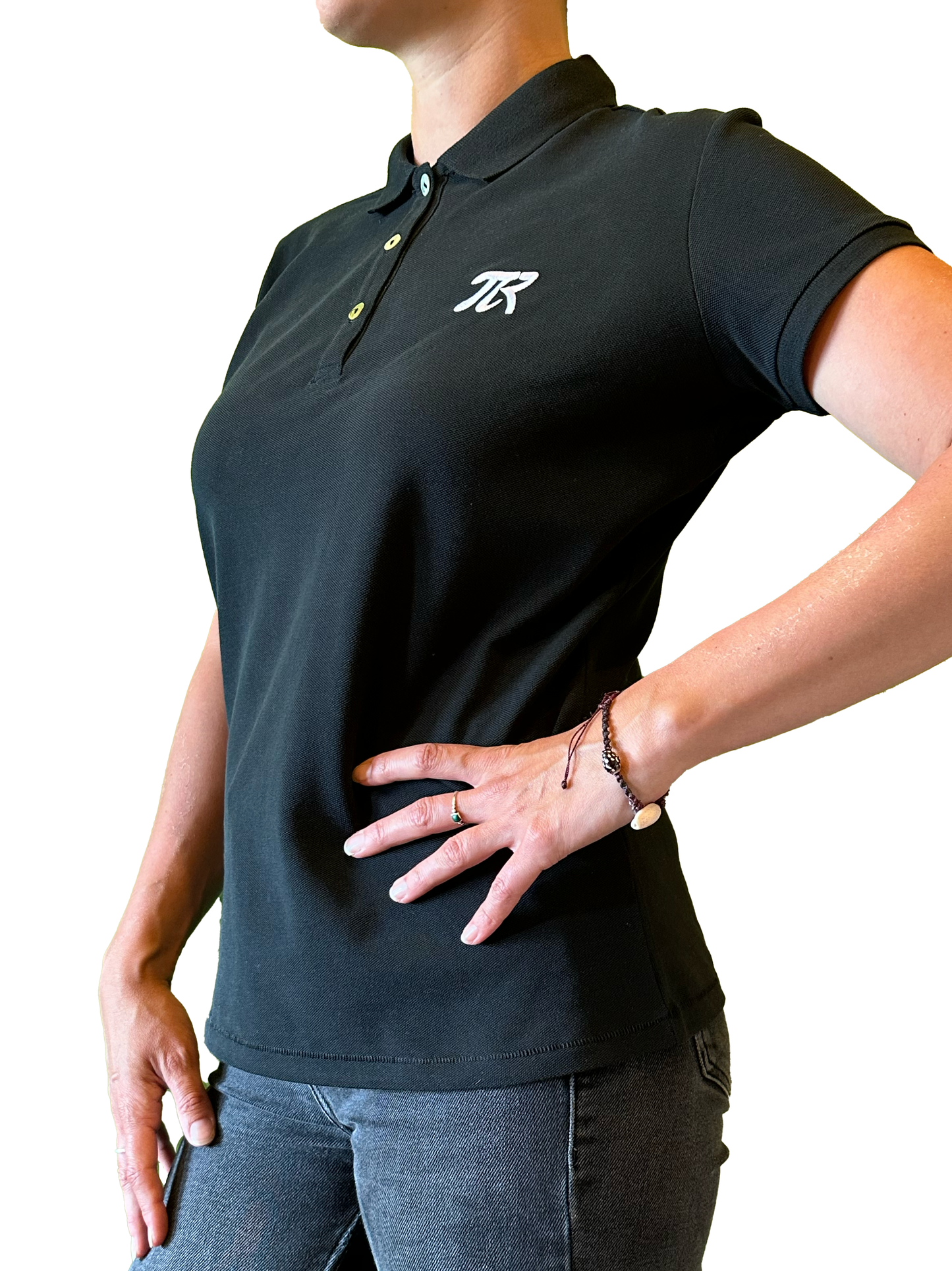Polo Femme Noir- Manche Courte