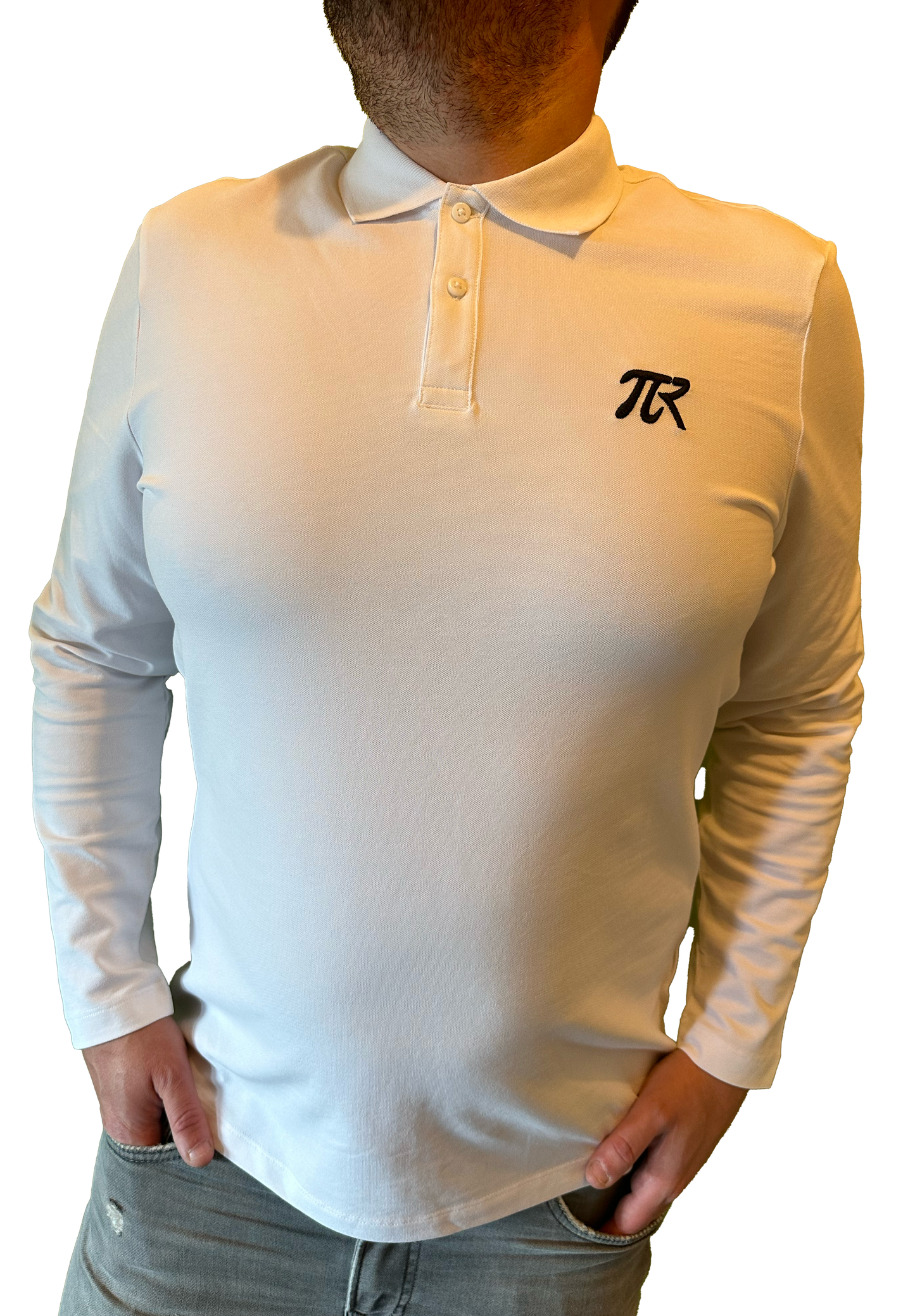 Polo Homme Blanc - Manche longue